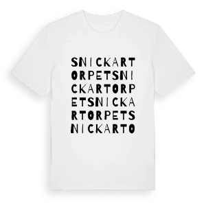 Snickartorpet ordlek t-shirt – ekologisk bomull t-shirt från PinShirt