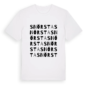 Snörsta ordlek t-shirt – ekologisk bomull t-shirt från PinShirt