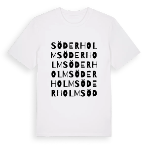 Söderholm ordlek t-shirt – ekologisk bomull t-shirt från PinShirt