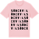 Pink Cotton t-shirt med Södervik ordlek t-shirt