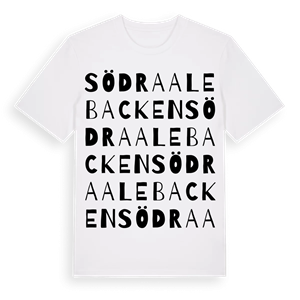 Södra Alebacken ordlek t-shirt – ekologisk bomull t-shirt från PinShirt