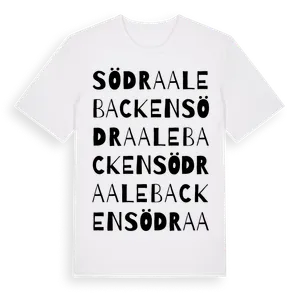 Södra Alebacken ordlek t-shirt – ekologisk bomull t-shirt från Pinshirt