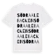 White t-shirt med Södra Alebacken ordlek t-shirt