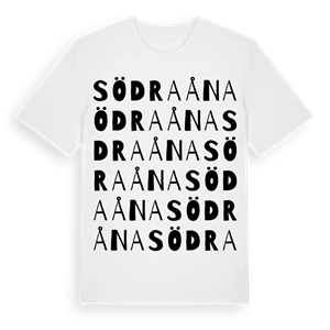 Södra Åna ordlek t-shirt – ekologisk bomull t-shirt från Pinshirt