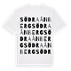 White t-shirt med Södra Ånberg ordlek t-shirt
