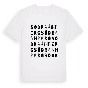 Södra Ånberg ordlek t-shirt – ekologisk bomull t-shirt från PinShirt