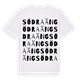 White t-shirt med Södra Äng ordlek t-shirt