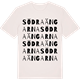 Vintage White t-shirt med Södra Ängarna ordlek t-shirt