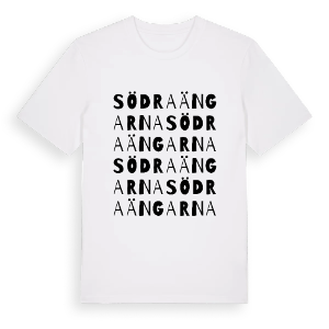 Södra Ängarna ordlek t-shirt – ekologisk bomull t-shirt från PinShirt