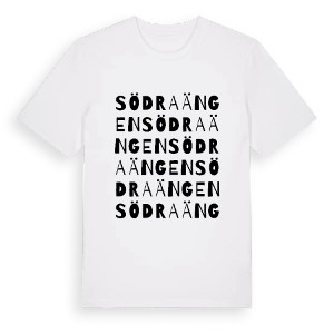 Södra Ängen ordlek t-shirt – ekologisk bomull t-shirt från PinShirt