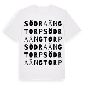 Södra Ängtorp ordlek t-shirt – ekologisk bomull t-shirt från PinShirt