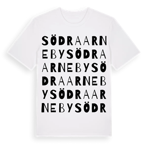 Södra Arneby ordlek t-shirt – ekologisk bomull t-shirt från Pinshirt