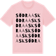 Pink Cotton t-shirt med Södra Ask ordlek t-shirt