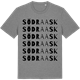 Mid Heather Gray t-shirt med Södra Ask ordlek t-shirt
