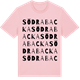 Pink Cotton t-shirt med Södra Backa ordlek t-shirt