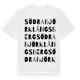 White t-shirt med Södra Björklångsberg ordlek t-shirt
