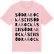 Pink Cotton t-shirt med Södra Bockåsen ordlek t-shirt