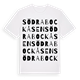 White t-shirt med Södra Bockåsen ordlek t-shirt