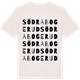 Vintage White t-shirt med Södra Bogerud ordlek t-shirt