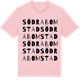 Pink Cotton t-shirt med Södra Bomstad ordlek t-shirt