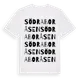 White t-shirt med Södra Boråsen ordlek t-shirt