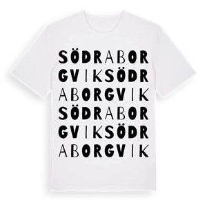 Södra Borgvik ordlek t-shirt – ekologisk bomull t-shirt från PinShirt