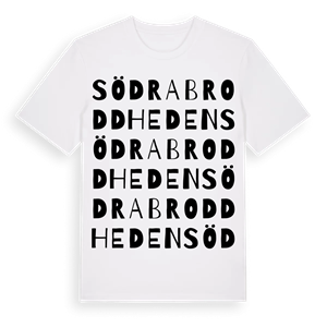 Södra Broddheden ordlek t-shirt – ekologisk bomull t-shirt från Pinshirt