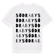 White t-shirt med Södra By ordlek t-shirt
