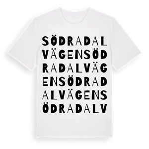 Södra Dalvägen ordlek t-shirt – ekologisk bomull t-shirt från Pinshirt