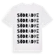 White t-shirt med Södra Dye ordlek t-shirt