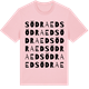 Pink Cotton t-shirt med Södra Ed ordlek t-shirt
