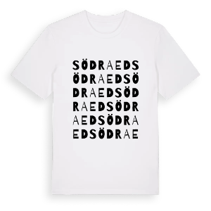 Södra Ed ordlek t-shirt – ekologisk bomull t-shirt från PinShirt