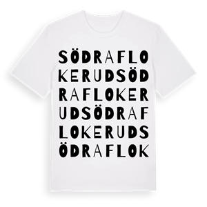 Södra Flokerud ordlek t-shirt – ekologisk bomull t-shirt från Pinshirt