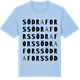 Blue Soul t-shirt med Södra Fors ordlek t-shirt