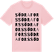 Pink Cotton t-shirt med Södra Fors ordlek t-shirt