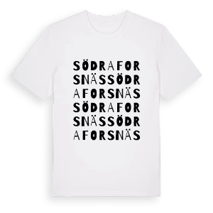 Södra Forsnäs ordlek t-shirt – ekologisk bomull t-shirt från PinShirt