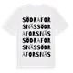 White t-shirt med Södra Forsnäs ordlek t-shirt