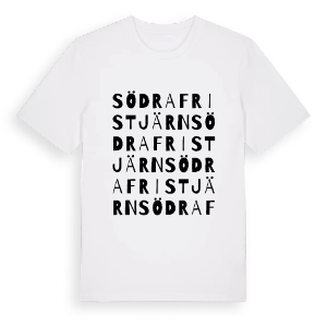 Södra Fristjärn ordlek t-shirt – ekologisk bomull t-shirt från PinShirt