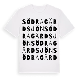 Södra Gärdsjön ordlek t-shirt – ekologisk bomull t-shirt från Pinshirt