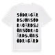 White t-shirt med Södra Gärdsjön ordlek t-shirt