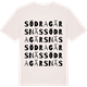 Vintage White t-shirt med Södra Gärsnäs ordlek t-shirt
