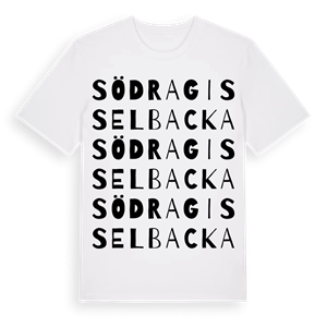 Södra Gisselbacka ordlek t-shirt – ekologisk bomull t-shirt från PinShirt