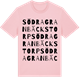 Pink Cotton t-shirt med Södra Granbäckstorp ordlek t-shirt