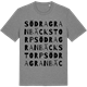 Mid Heather Gray t-shirt med Södra Granbäckstorp ordlek t-shirt