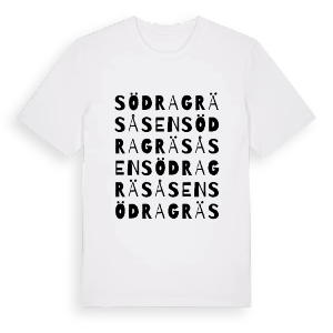 Södra Gräsåsen ordlek t-shirt – ekologisk bomull t-shirt från PinShirt