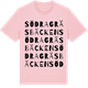 Pink Cotton t-shirt med Södra Gräsbäcken ordlek t-shirt