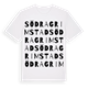 White t-shirt med Södra Grimstad ordlek t-shirt