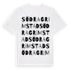 White t-shirt med Södra Grimstad ordlek t-shirt