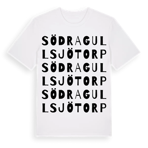 Södra Gullsjötorp ordlek t-shirt – ekologisk bomull t-shirt från PinShirt