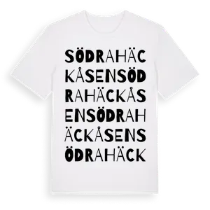 Södra Häckåsen ordlek t-shirt – ekologisk bomull t-shirt från Pinshirt